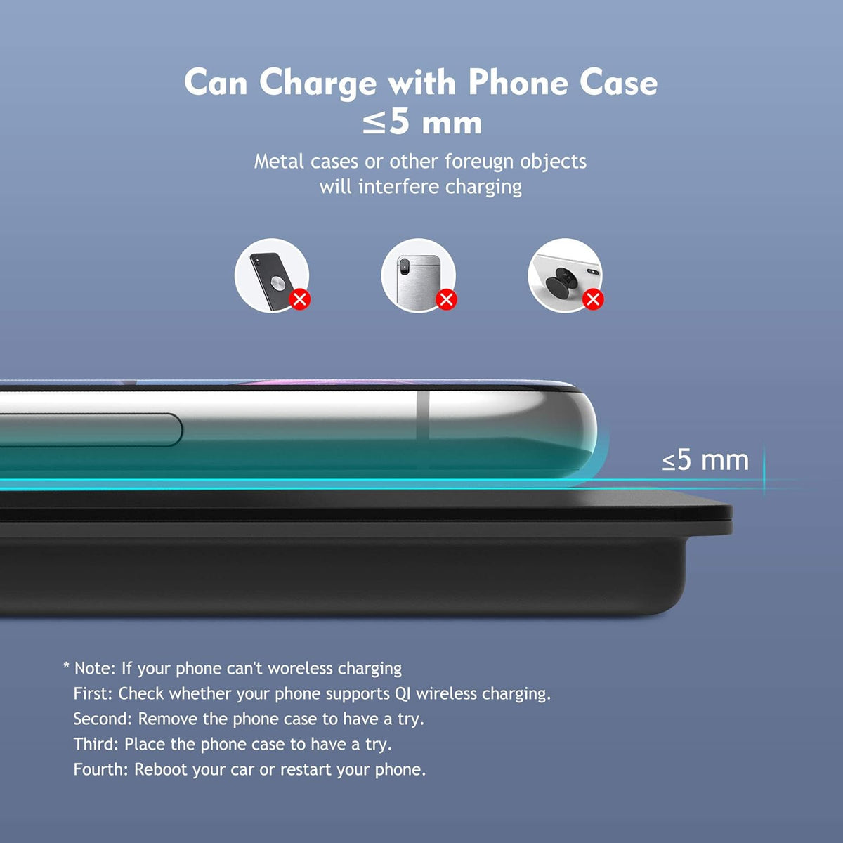 Wireless Charger Dual Wireless Phone Charging Pad F6279