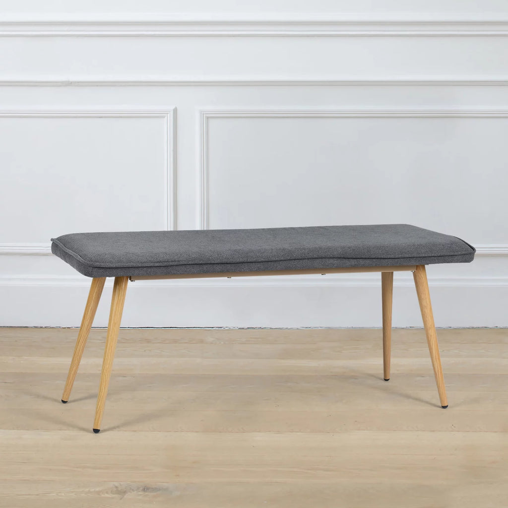 Charcoal Gray Upholstered Tufted Bench G5831