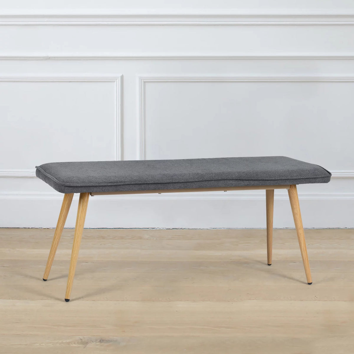 Charcoal Gray Upholstered Tufted Bench G5831