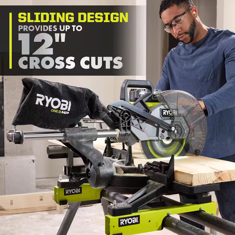18V Brushless Cordless 10 in. Sliding Compound Miter Saw Kit with Battery and Charger J643059