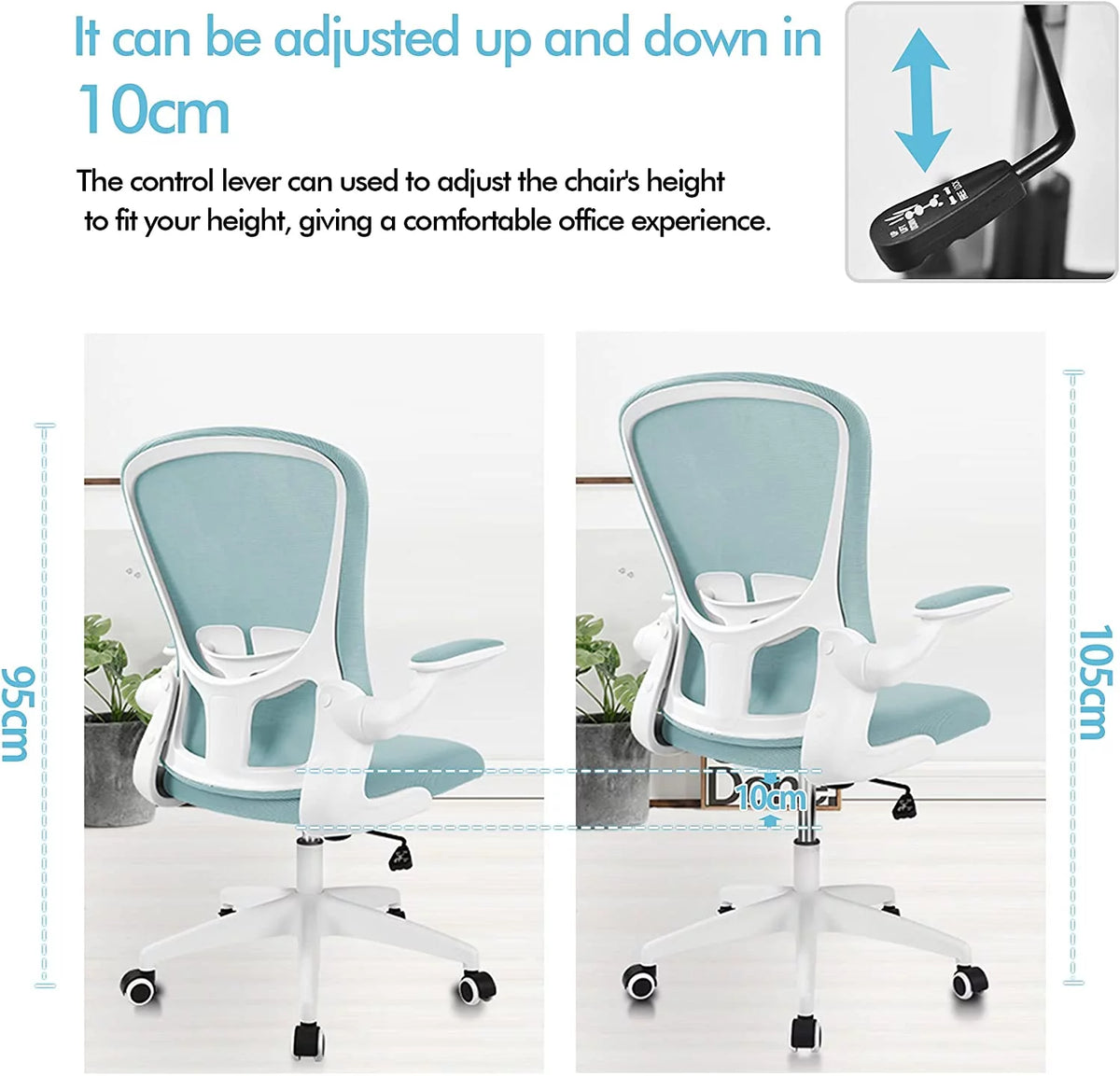 Black Ergonomic Office Chair with Lumbar Support G465974