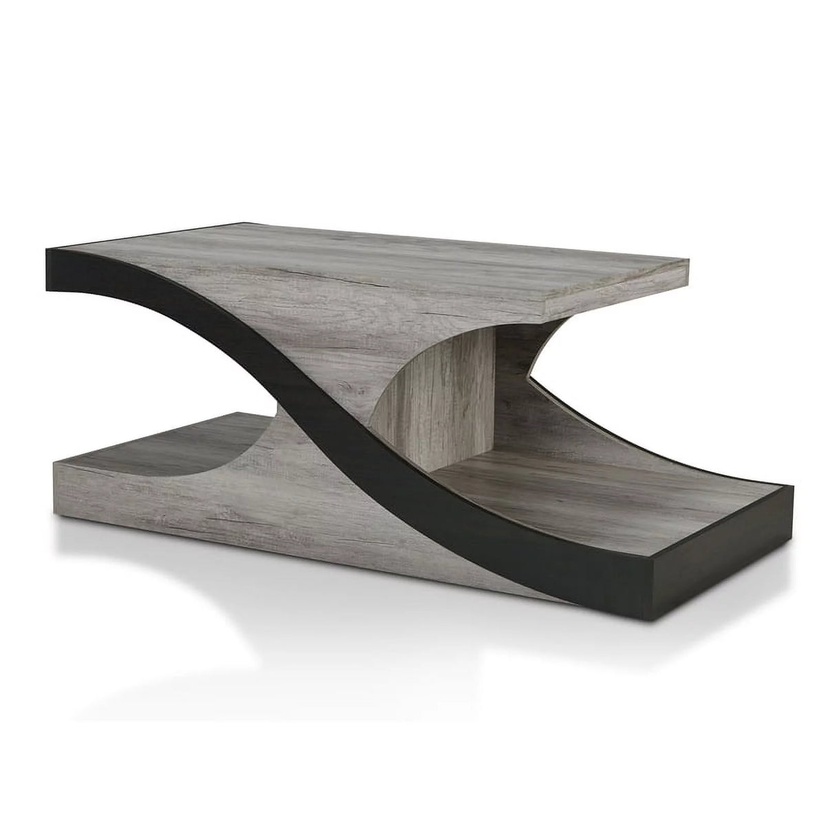 Wood 2-Shelf Coffee Table Y3792