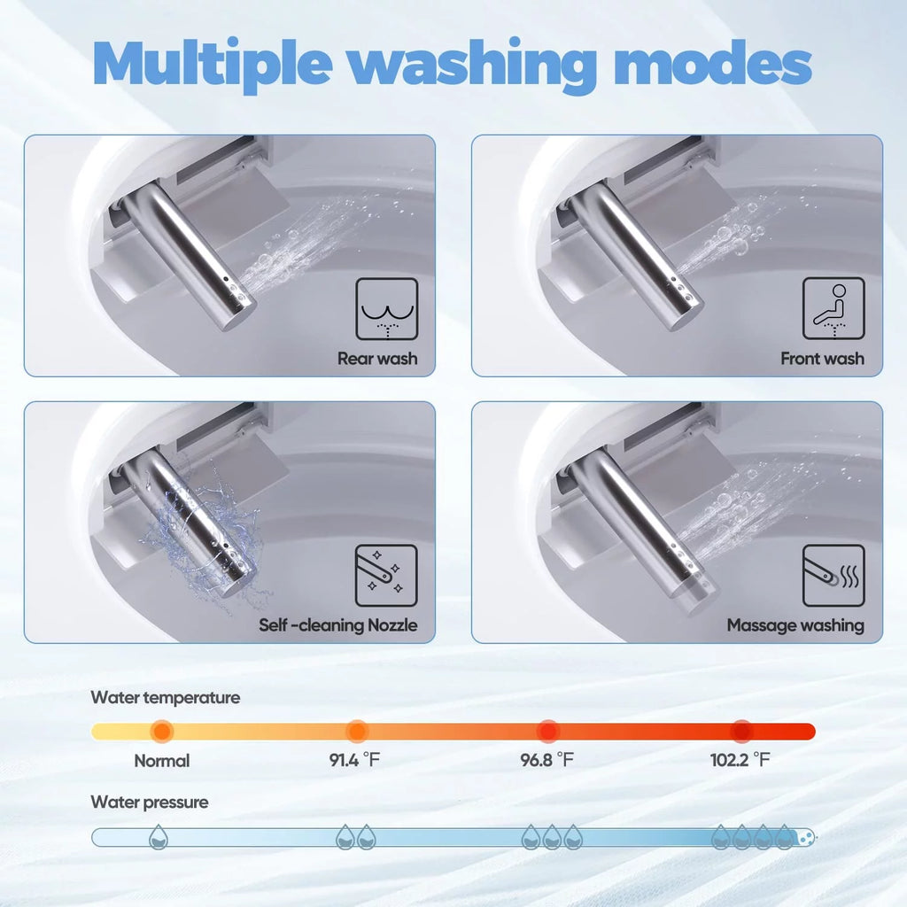 Smart Heated Bidet Toilet with Remote Control F2014