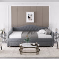 Full Size Tufted Upholstered Velvet Daybed with Trundle Q923