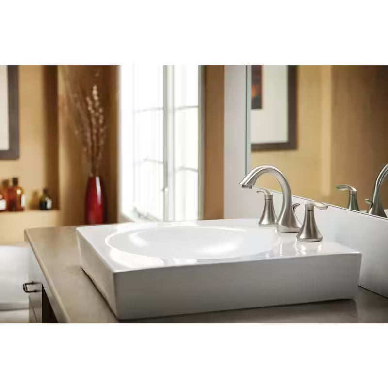 8 in. Widespread 2-Handle Bathroom Faucet Trim Kit in Brushed Nickel V401781