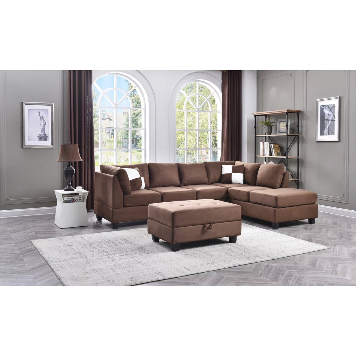 Chocolate Sectional A314539