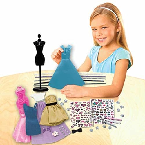 DIY Doll Clothing Kit with Fabric, Ribbons, Stickers & Sketchbook H6479