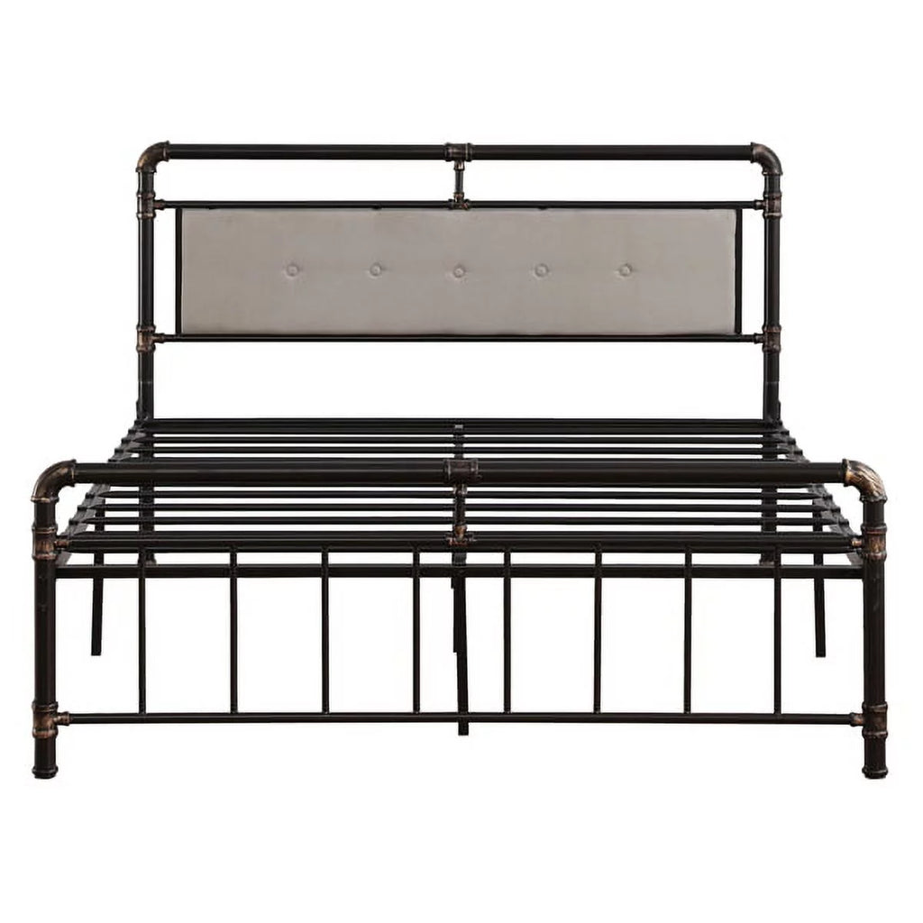 Black Metal Queen Size Platform Bed Frame G459