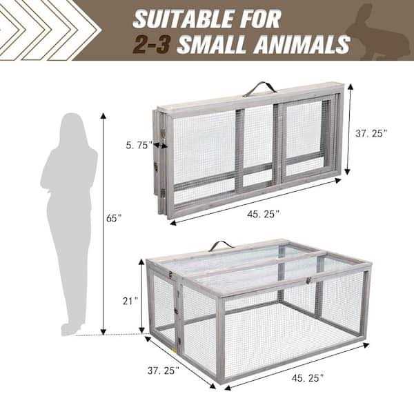Chicken Coop & Roosting Bar Small Pet Hutch Q701