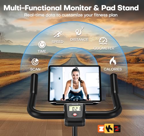 Adjustable Magnetic Resistance Stationary Bike 300LB Weight Capacity A792799
