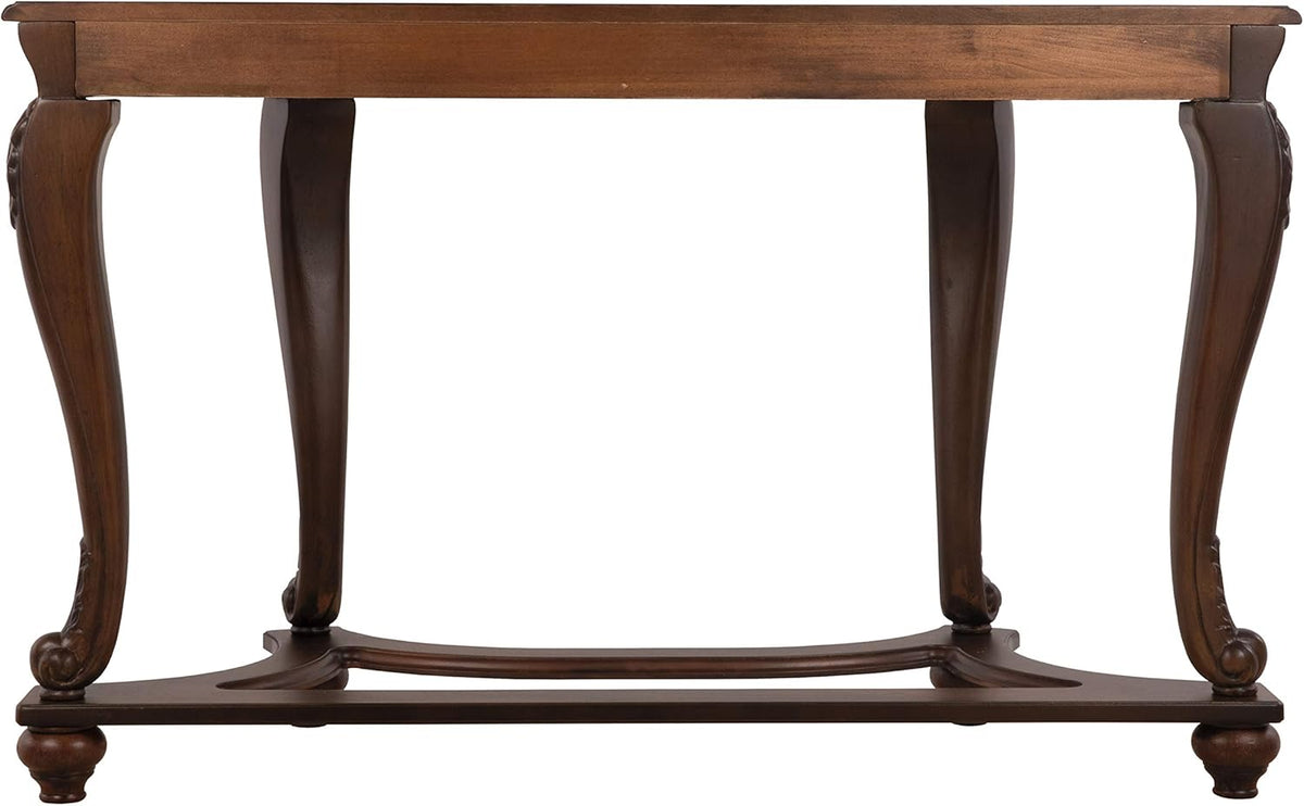 Dark Brown Glass Top Sofa Table K59332