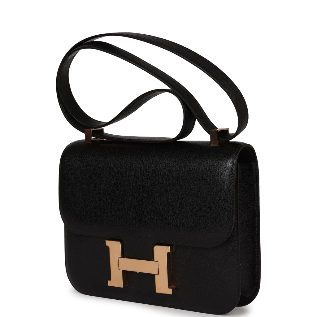 Black Chevre Leather Bag N8882