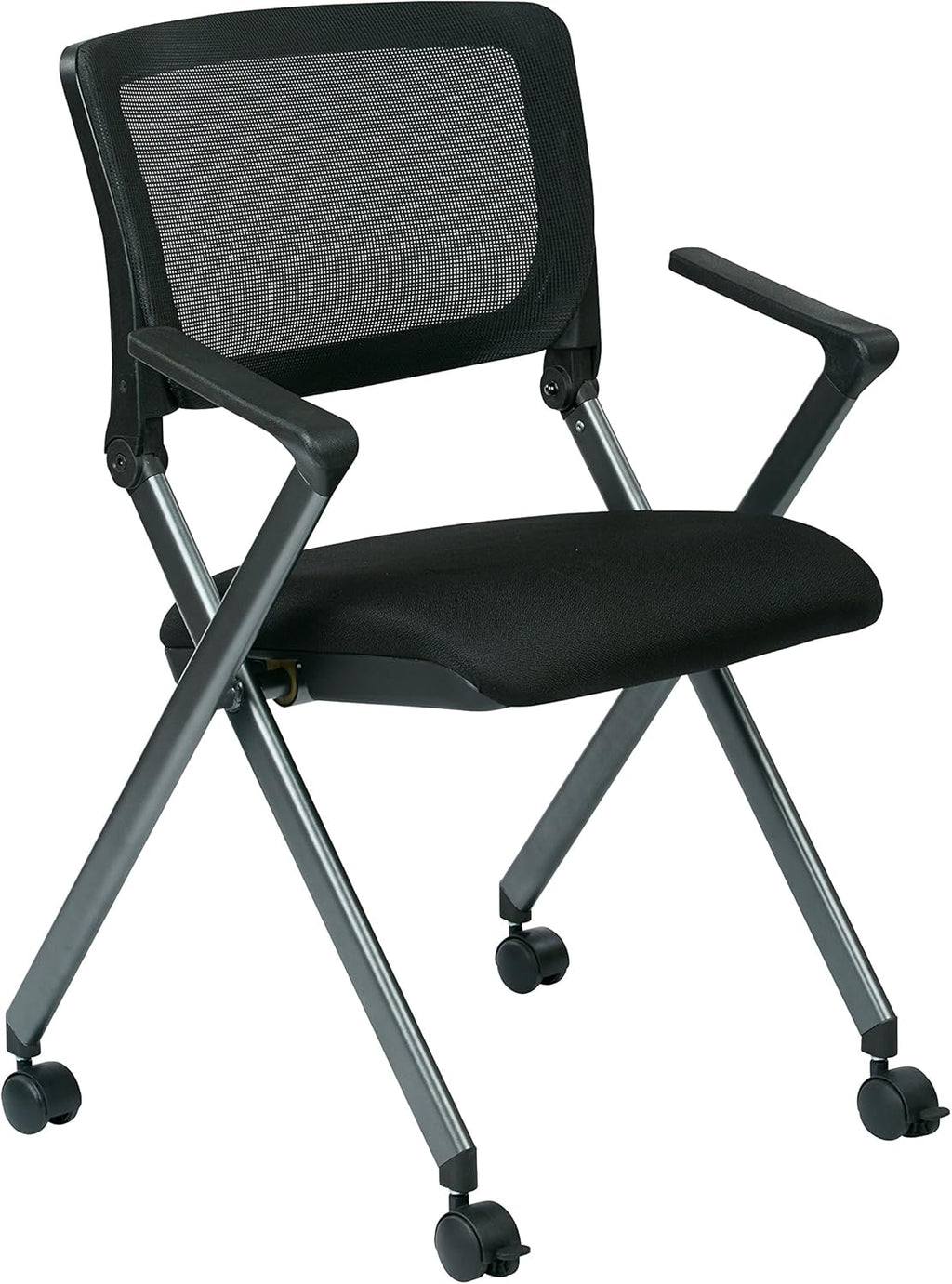 Black Mesh Folding Nesting Chair 2-Pack K839754