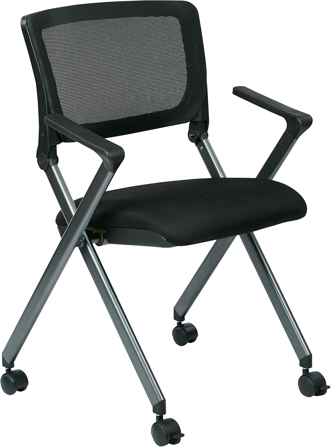 Black Mesh Folding Nesting Chair 2-Pack K839754