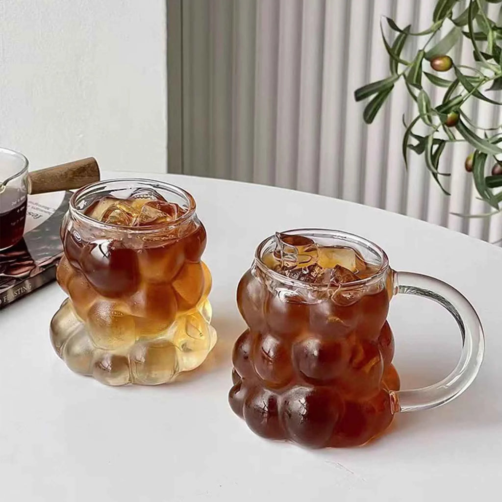 Grapes Shape Heat Resistant Drinking Glasses with Handle P274083