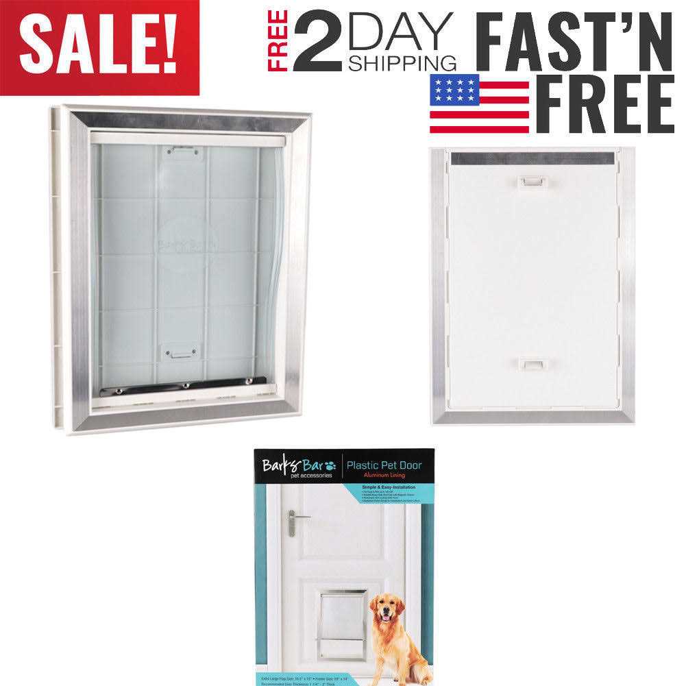 Large Plastic Dog Door with Aluminum Lining T481