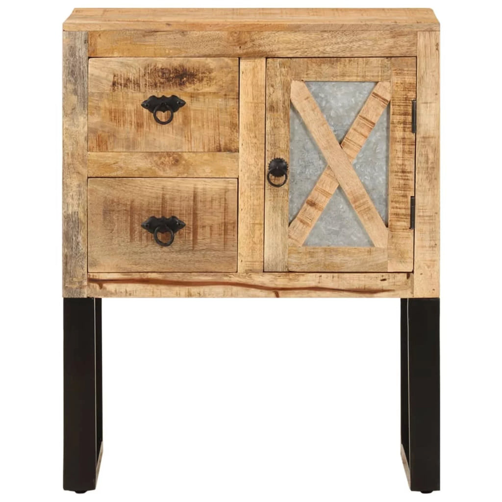 Mango Wood Sideboard with 1 Door and 2 Drawers P33155