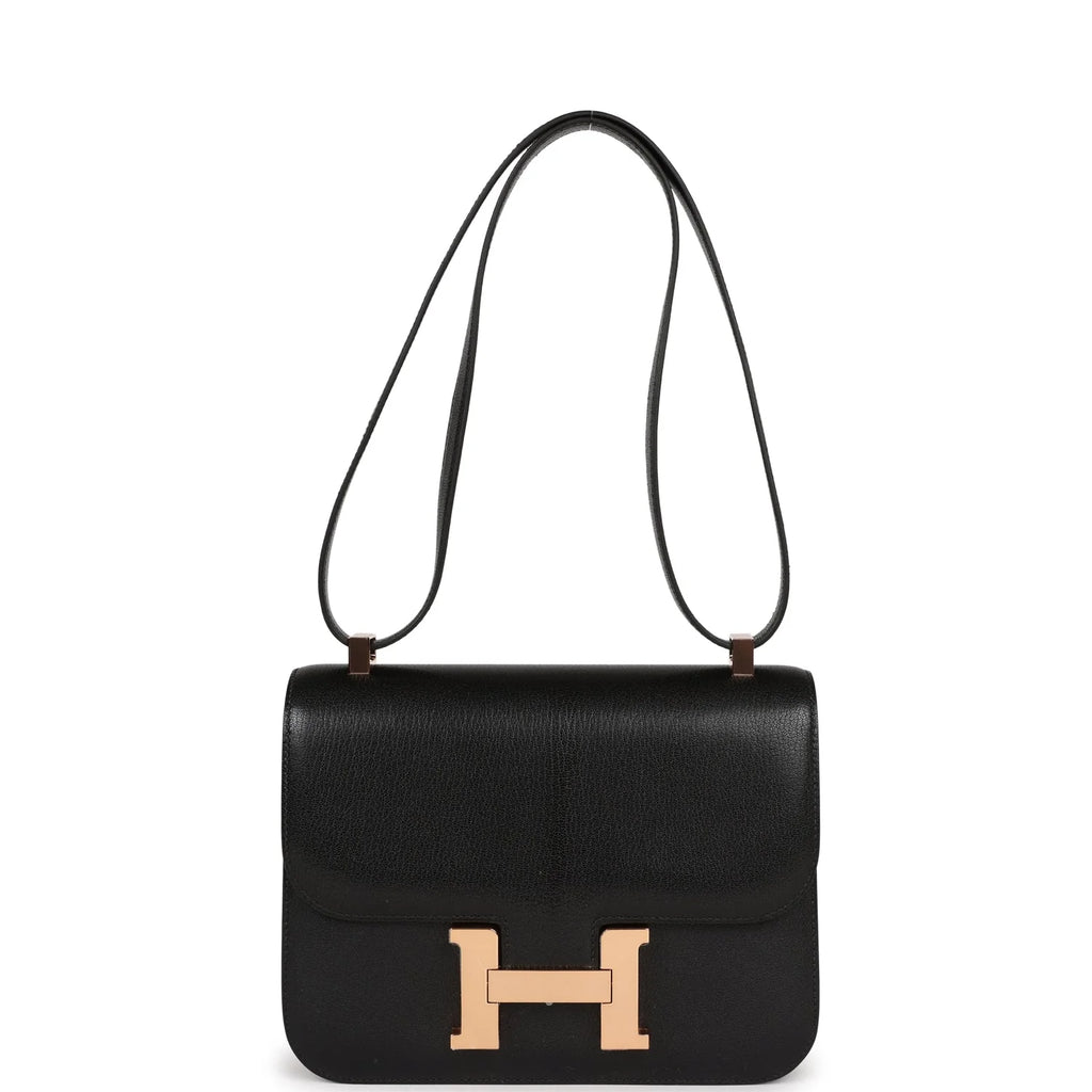 Black Chevre Leather Bag N8882