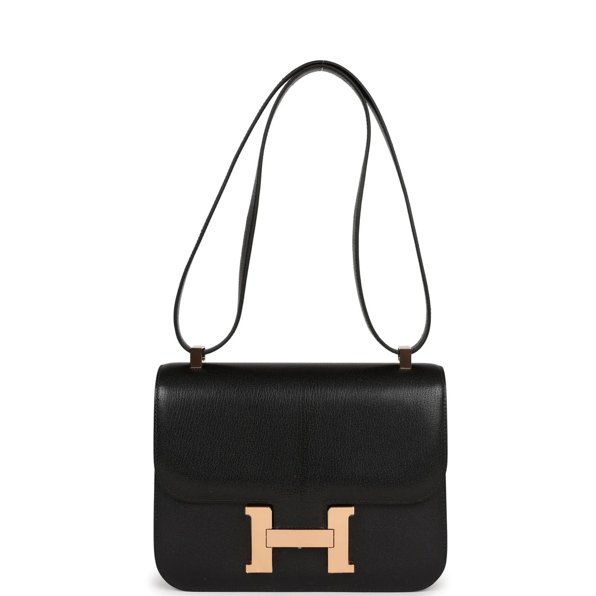 Black Chevre Leather Bag N8882