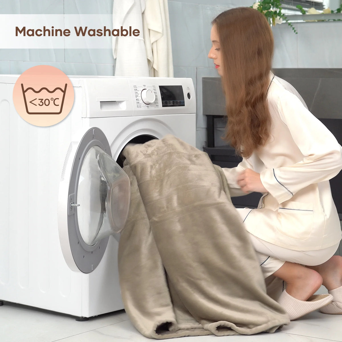Electric Blanket Full Size Flannel Machine Washable V725
