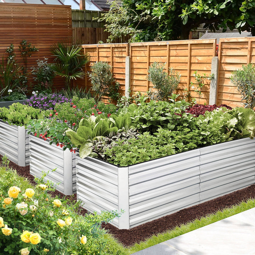 6x3x2ft Galvanized Steel Raised Garden Beds T685