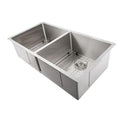 36 in. Undermount Double Bowl Stainless Steel Kitchen Sink with Bottom Grid V834