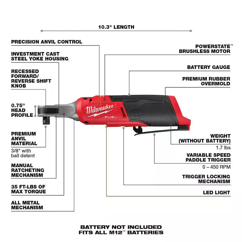3/8 in. Cordless Ratchet with Batteries and Charger E240