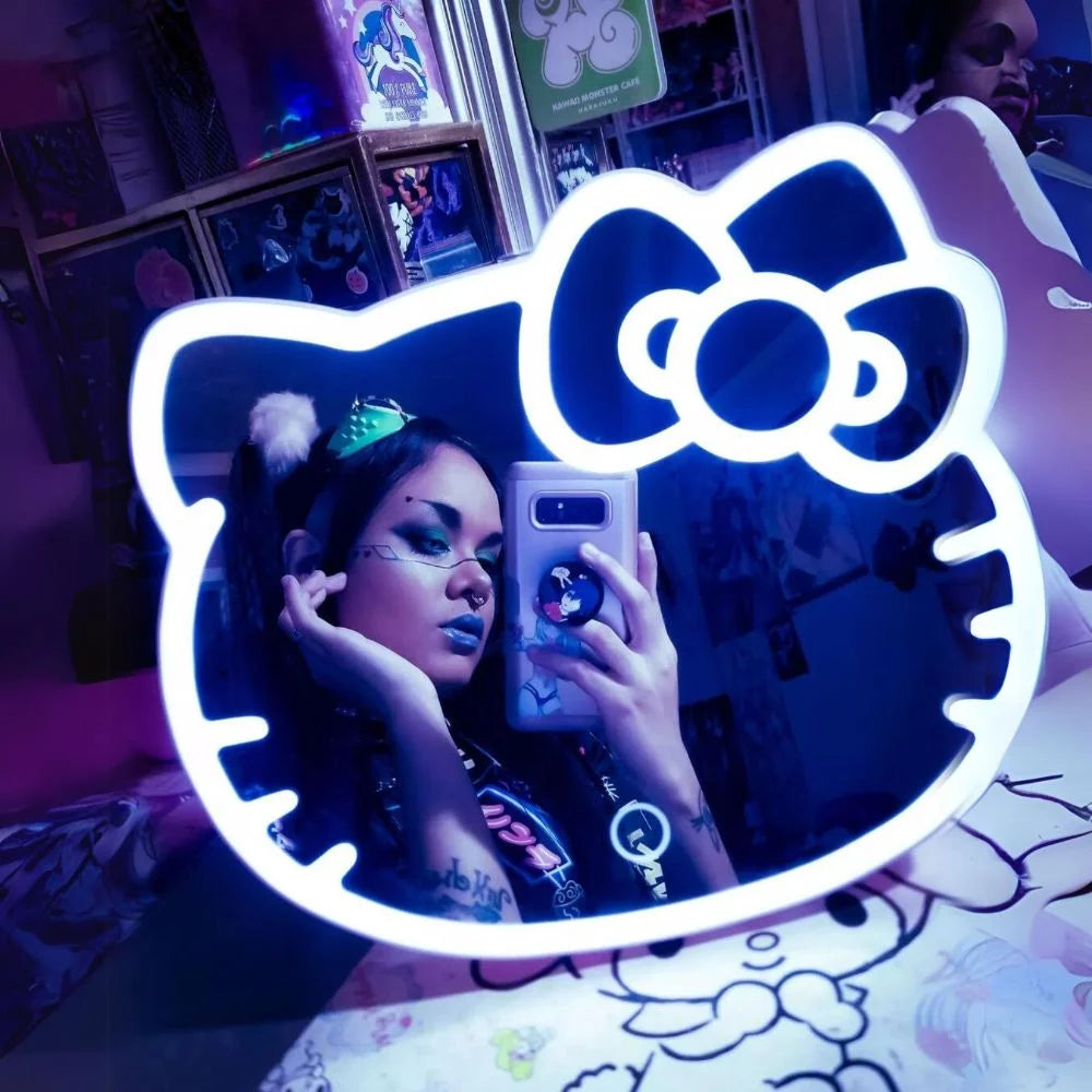 LED Table Mirror with Lights and Touch Sensor Switch W2314