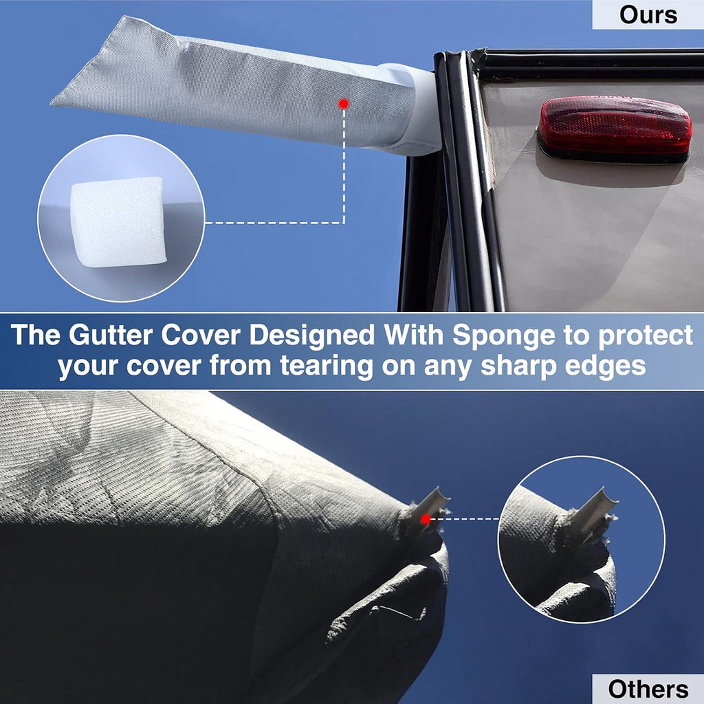Waterproof 500D Travel Trailer Cover with 4 Tire Covers E63218