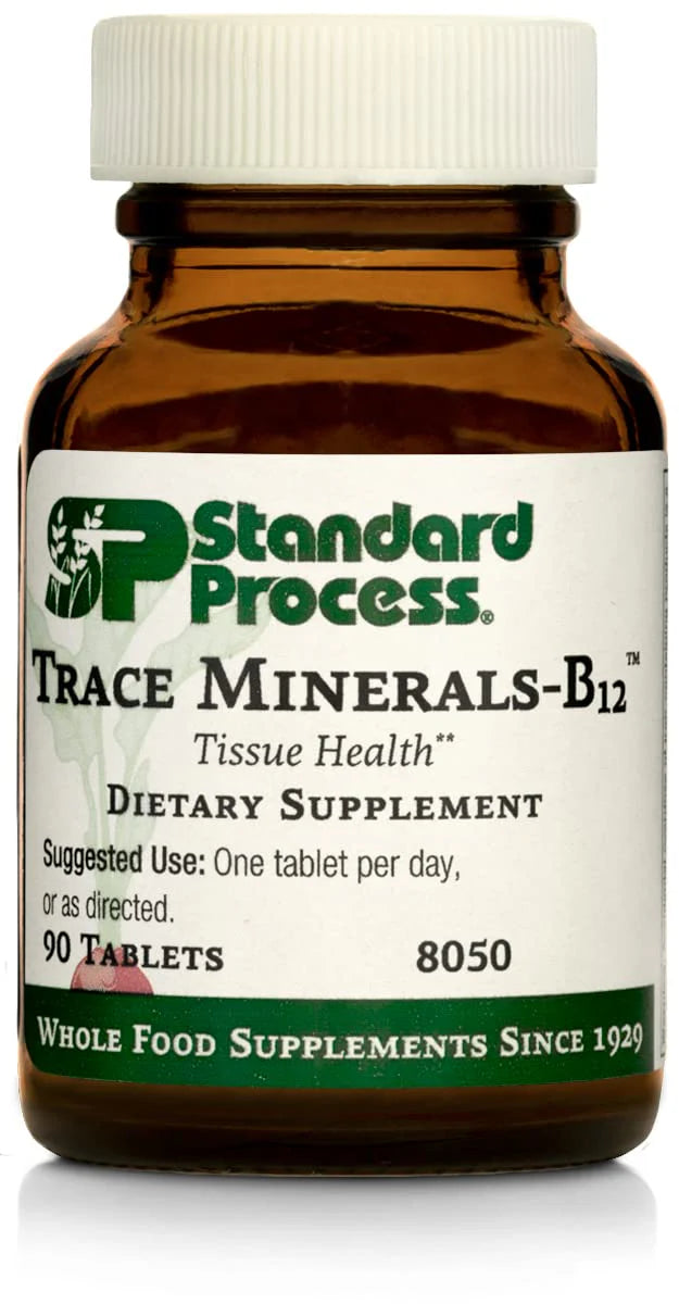 Trace Minerals-B12 with Manganese, Kelp, Iodine, Copper, Vitamin B12, Zinc, and Iron 90 Tablets I1267