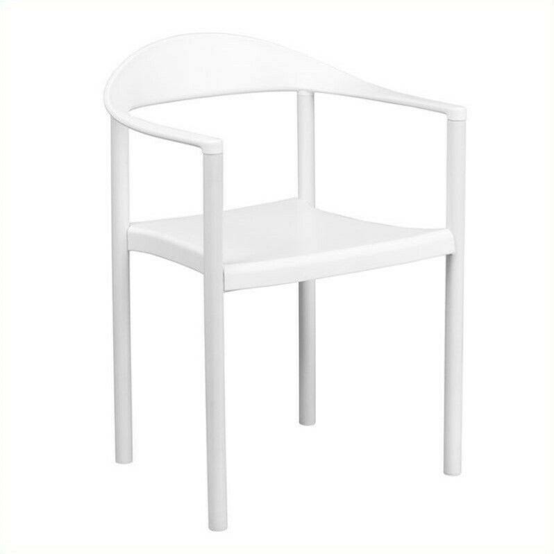 White Plastic Stacking Chair J597