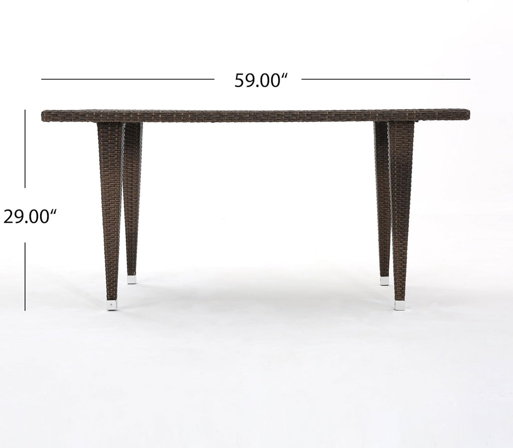 Outdoor Rectangular Wicker Dining Table L873007