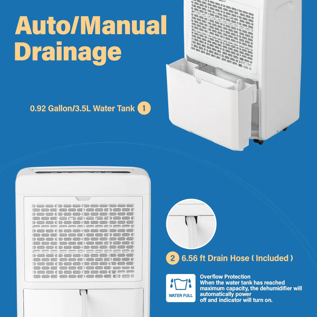 55 Pints Home Dehumidifier with Drain Hose H209236