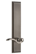Antique Pewter Tall Plate Privacy Lever V250