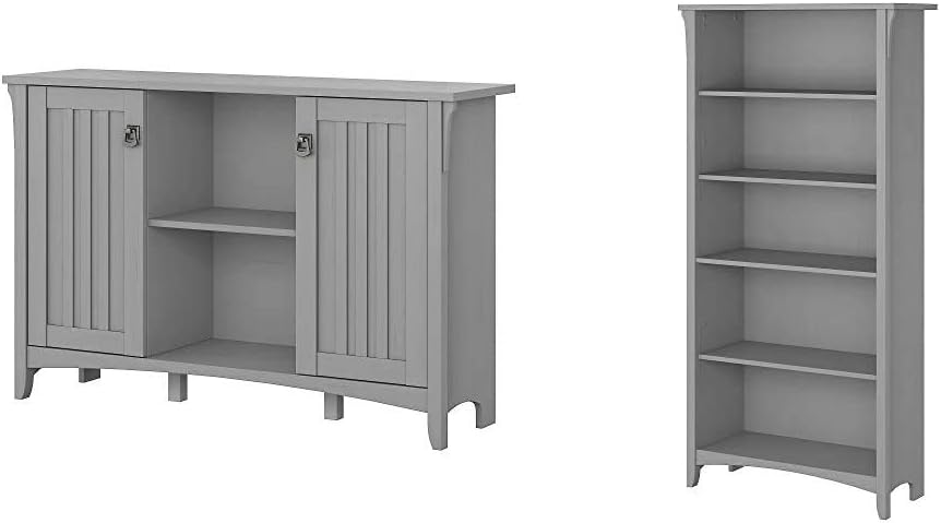 Vintage Black Accent Storage Cabinet with Doors Q486