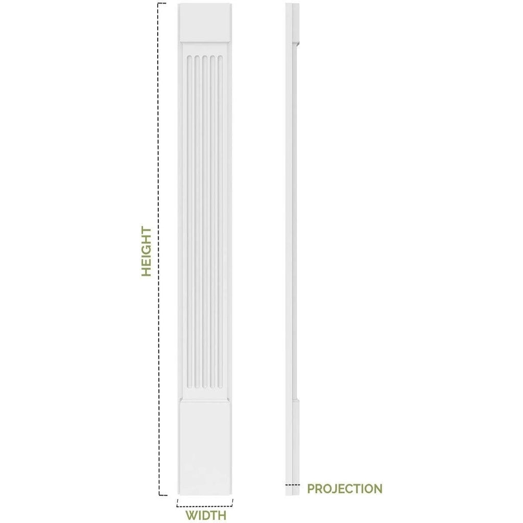 PVC Pilaster with Decorative Capital & Base (Pair) S369