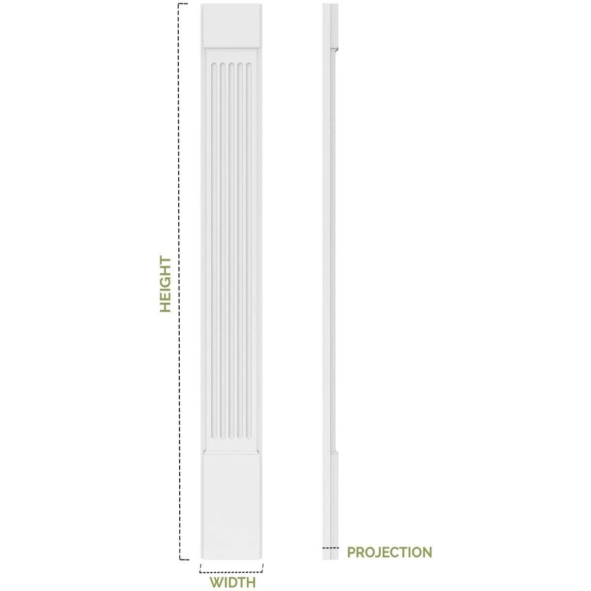 PVC Pilaster with Decorative Capital & Base (Pair) S369