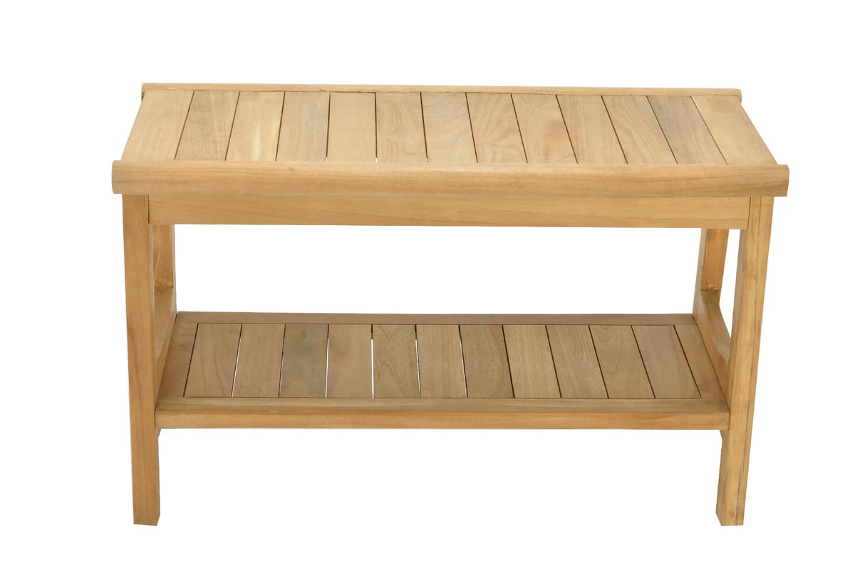 Teak Wood Shower Seat 30" Outdoor Bench Z8191