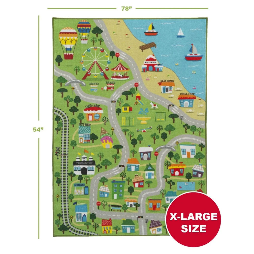 Kids Extra Large Road Map Activity Rug O8661