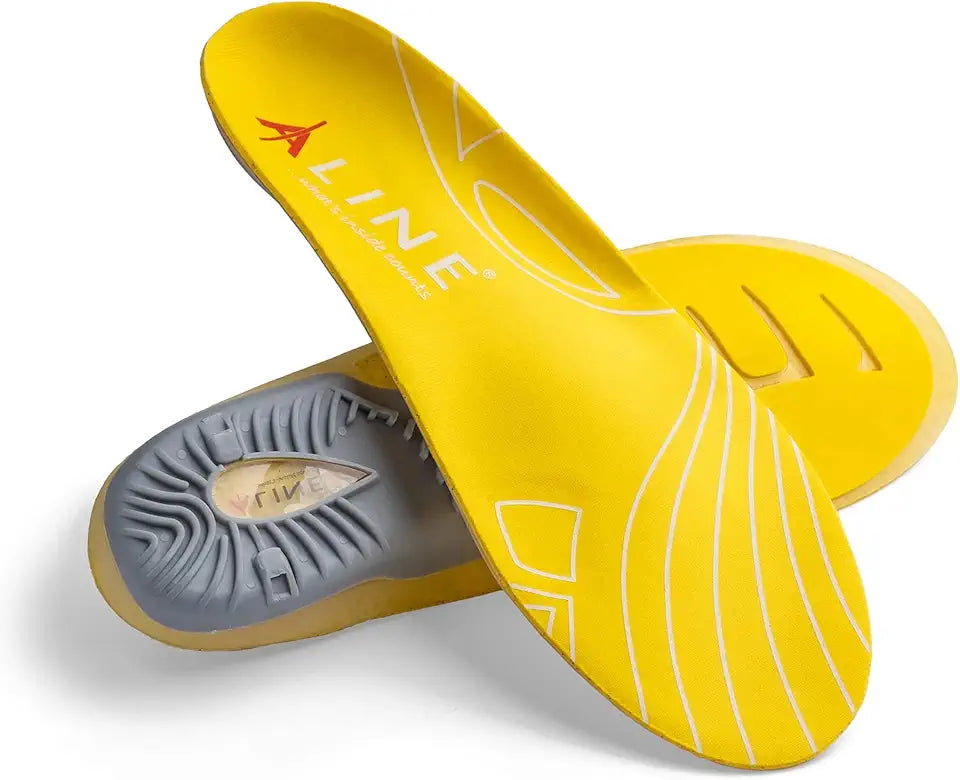 Memory Foam Insole Heel and Foot Support Shoe Inserts Yellow J492680