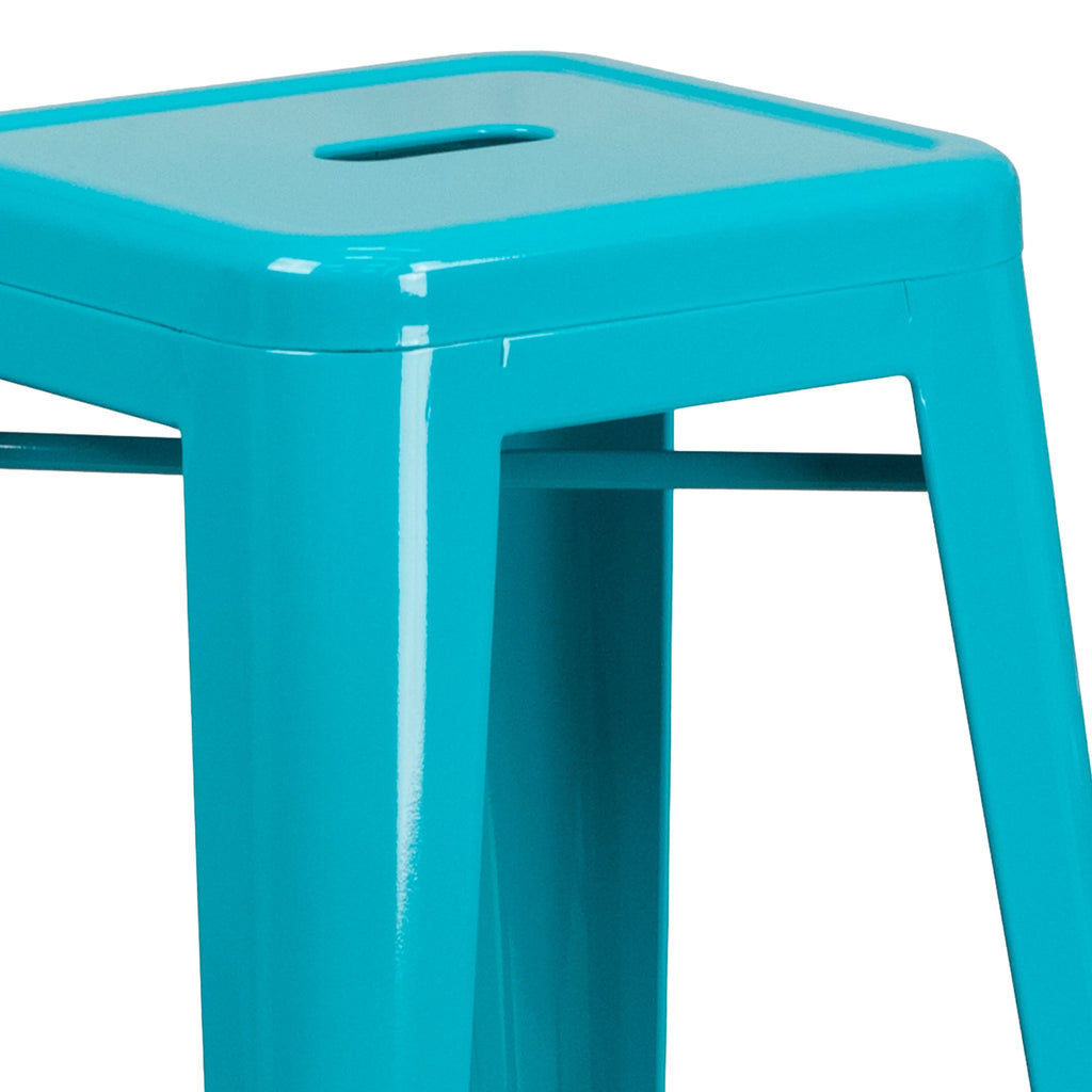 Teal-Blue Indoor-Outdoor Barstool V582