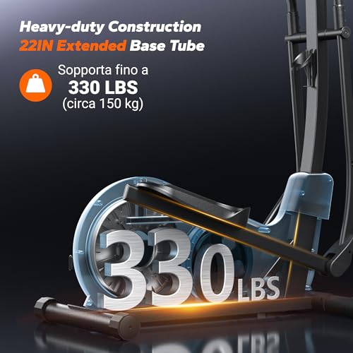 Elliptical Exercise Machine with 16.5-19IN Stride, Automatic Resistance, 400lbs Capacity E47294