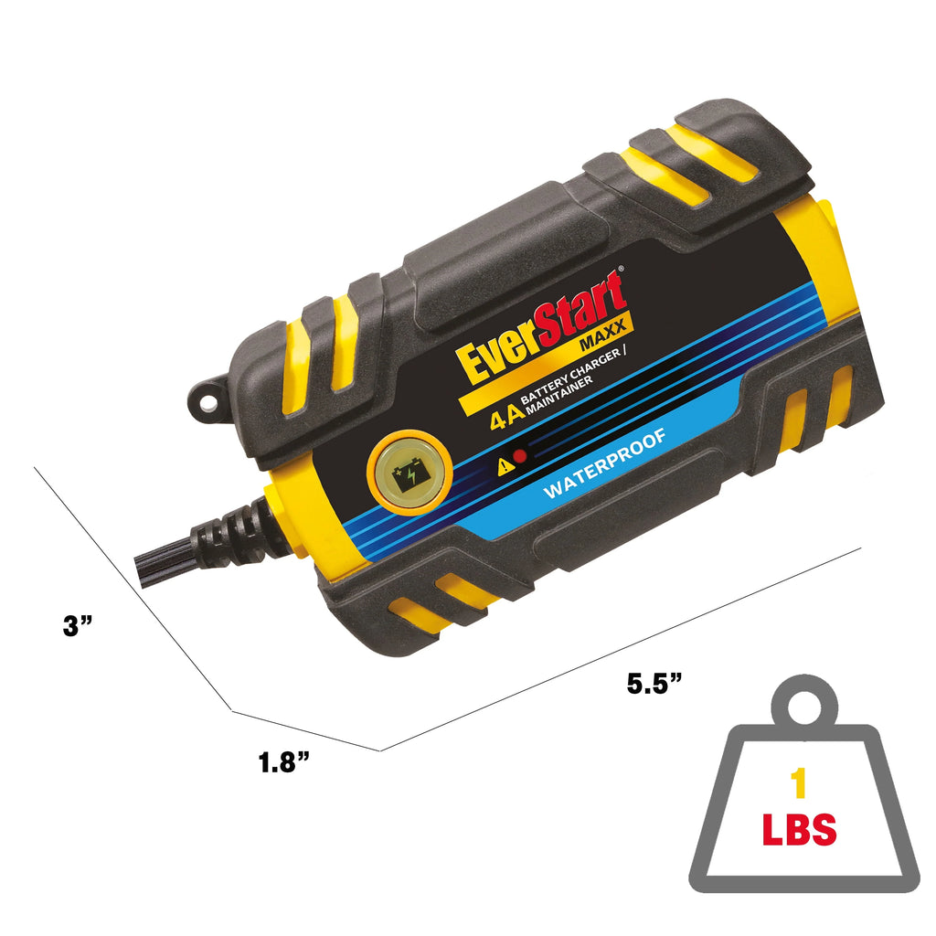4 Amp Waterproof 12v Automotive and Marine Battery Charger K40483