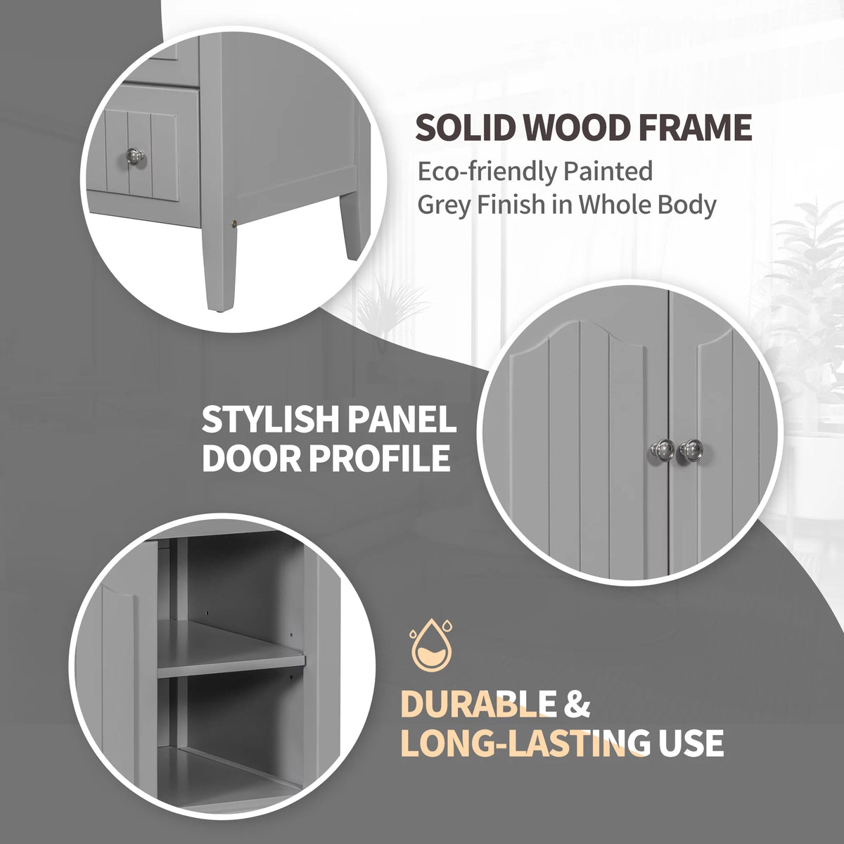 36" Gray Bathroom Vanity with Ceramic Sink Z146582