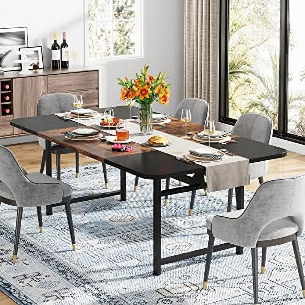 70.87" Long Dining Table with Heavy Duty Metal Frame U376
