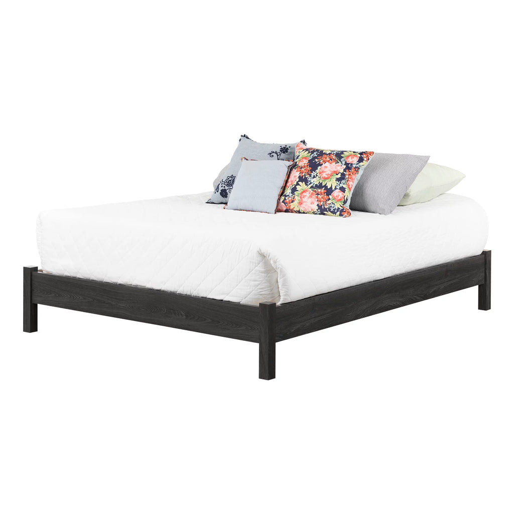 Gray Oak Queen Size Platform Bed O121