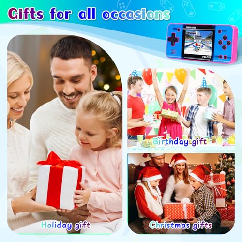 Handheld Game with 220 32-bit Video Games, 3.0” IPS Screen, Rechargeable Portable Mini Arcade H303525