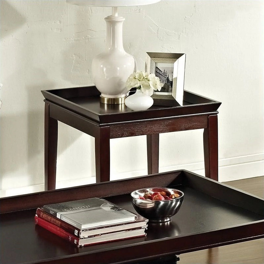 Cherry Square Wood End Table E796996