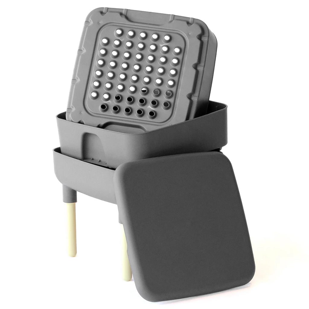 6 Gal Composting Bin System Gray Q61945