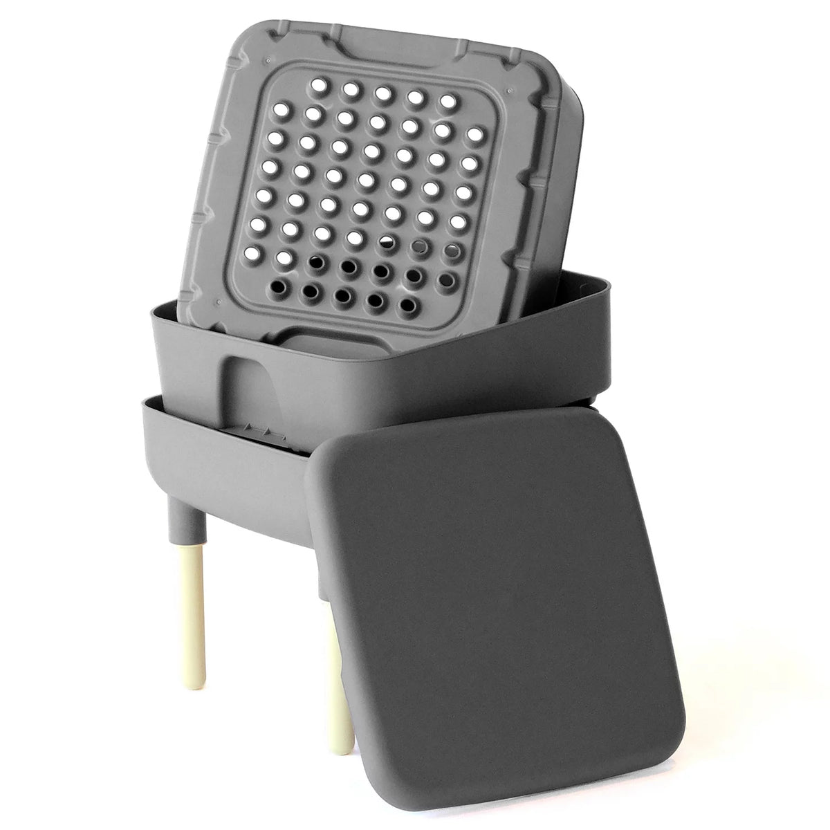 6 Gal Composting Bin System Gray Q61945